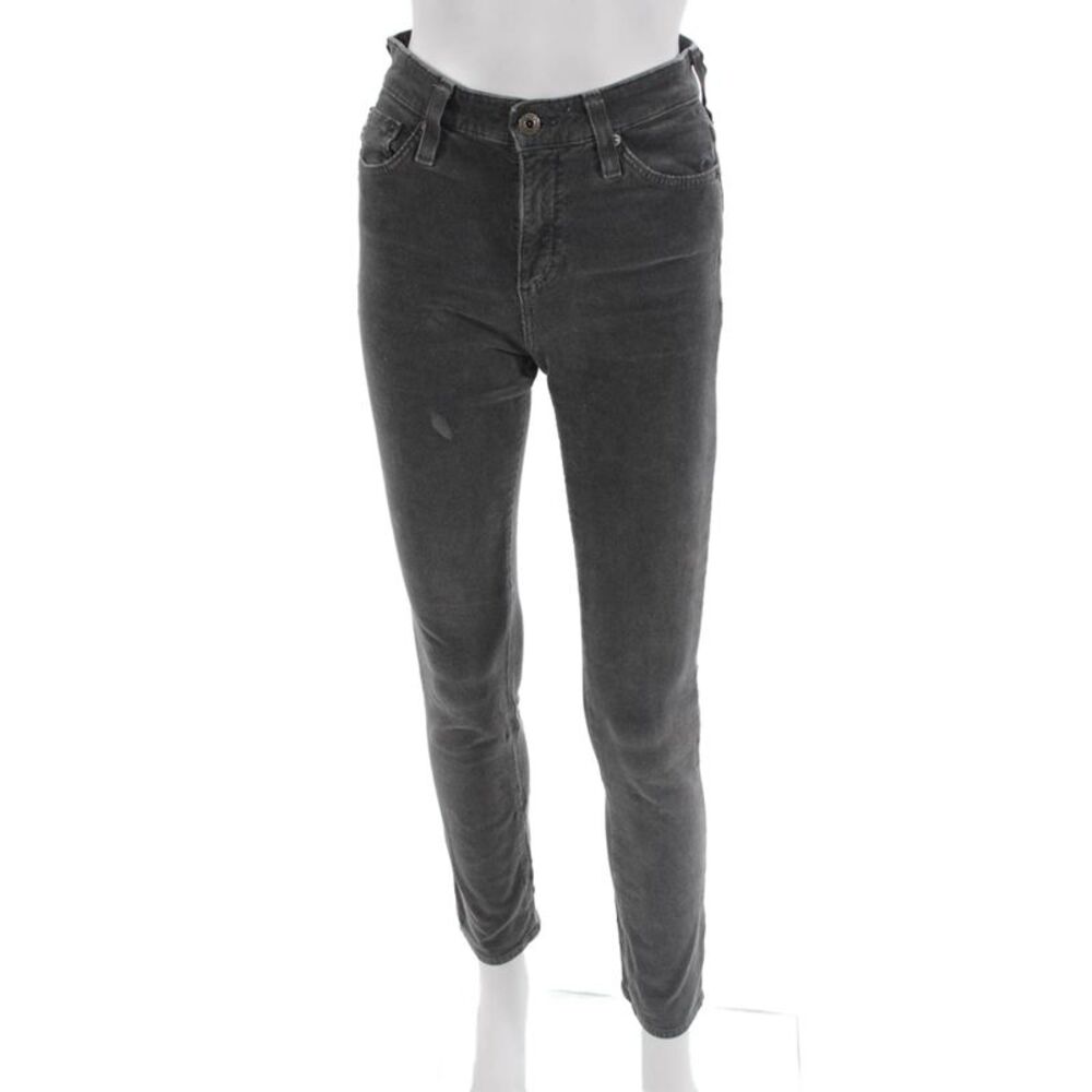 AG-ED Denim Womens Ankle Cropped Dark Gray Mid Rise Jeans Size 24